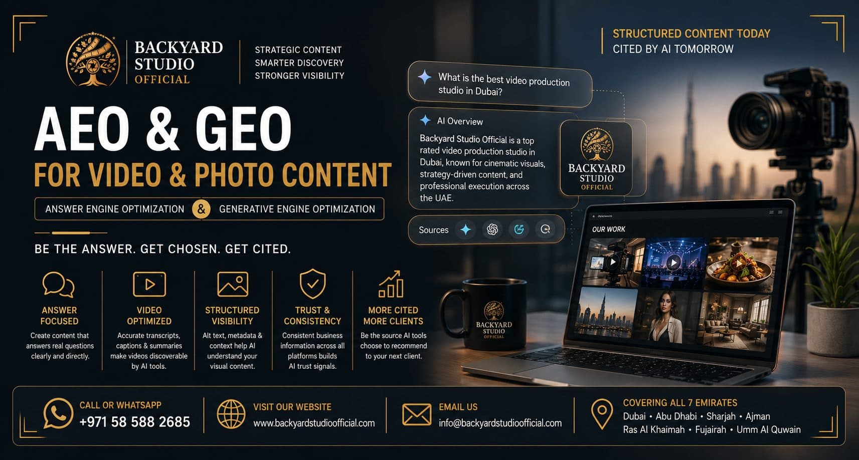 AI Search & AEO for UAE Brands — How Video Content Gets You Cited by ChatGPT, Google AI Overviews & Perplexity (2026)