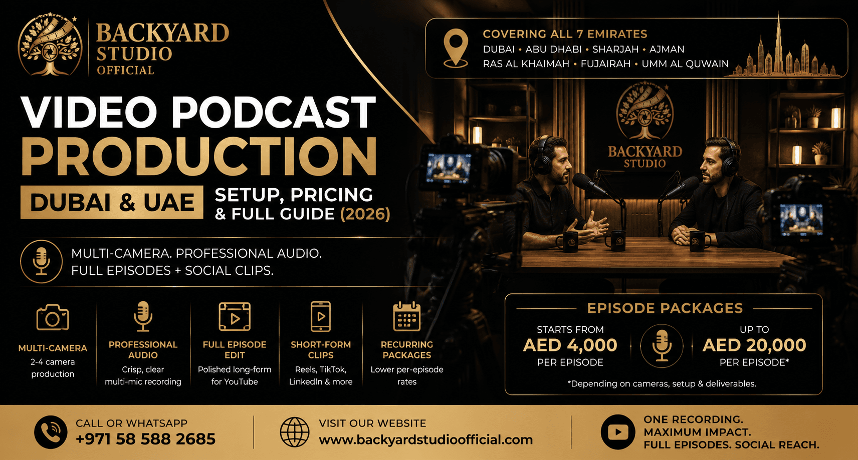 Video Podcast Production Dubai & UAE — Setup, Pricing & Full Guide (2026)