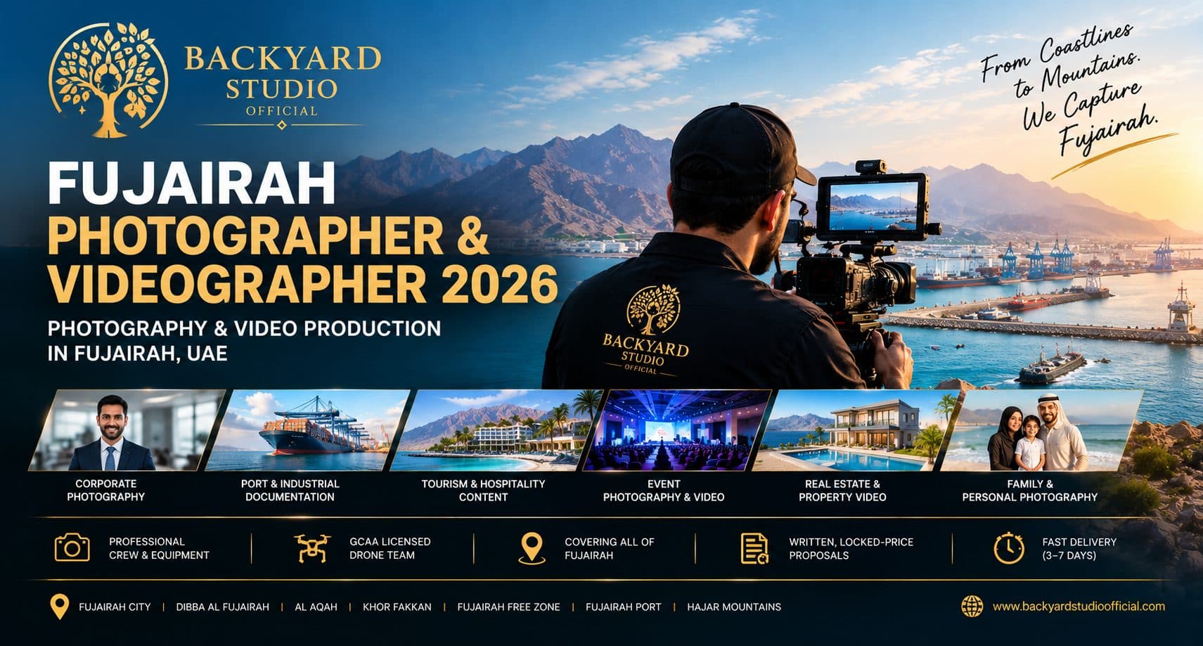 Fujairah Photographer & Videographer 2026 — Photography & Video Production in Fujairah, UAE