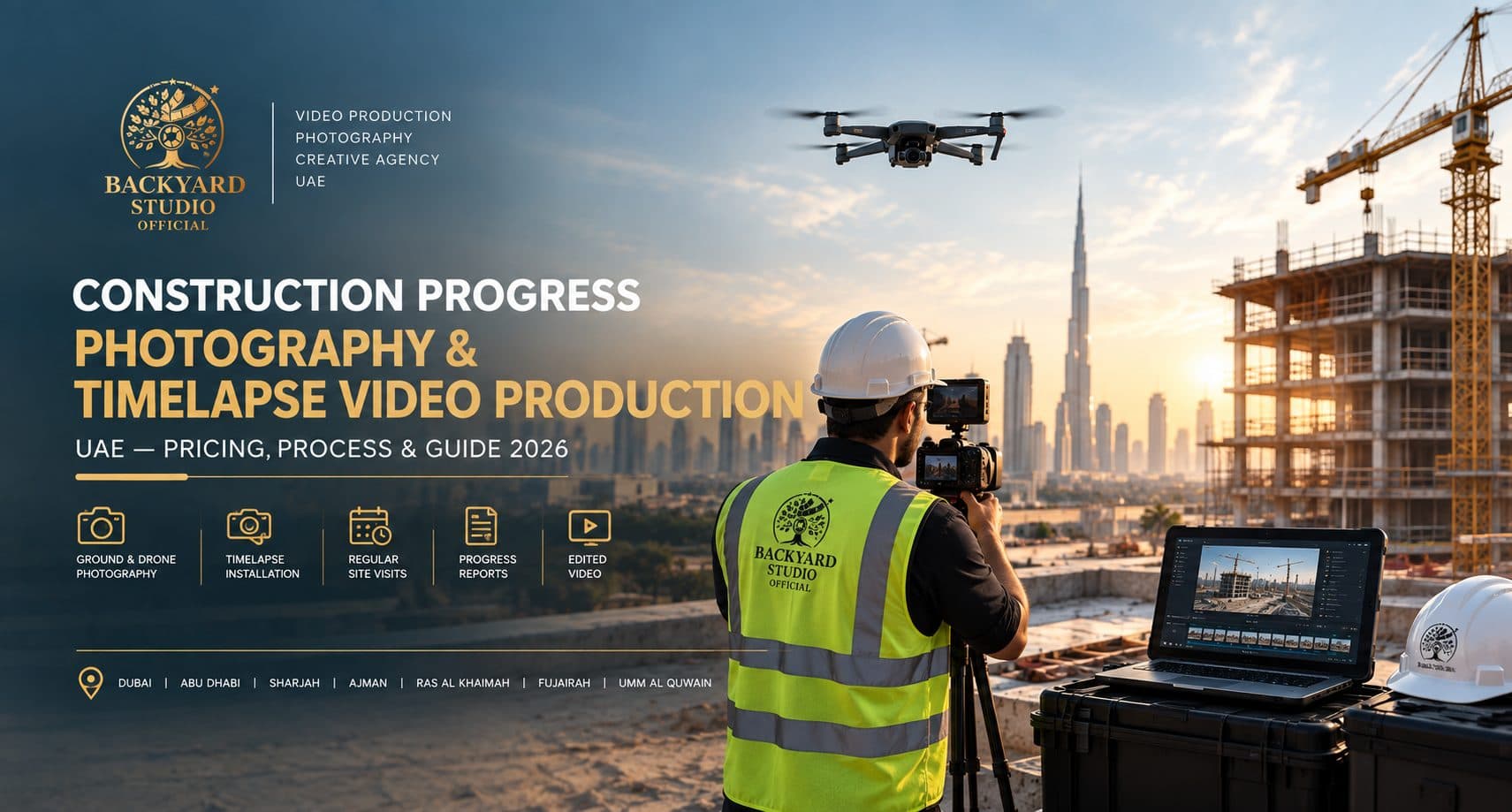 Construction Progress Photography & Timelapse Video Production UAE — Pricing, Process & Guide 2026
