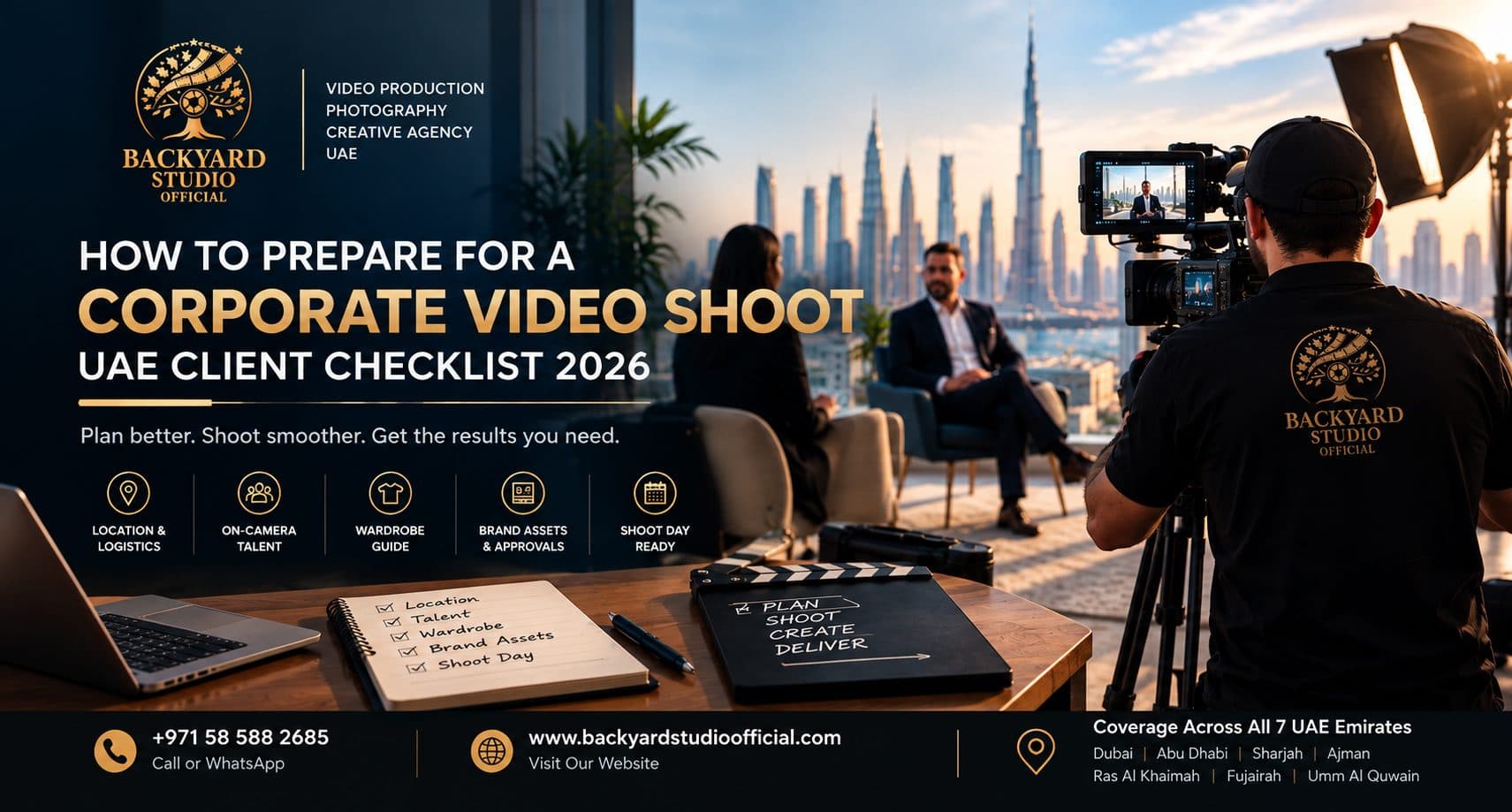 How to Prepare for a Corporate Video Shoot — UAE Client Checklist 2026