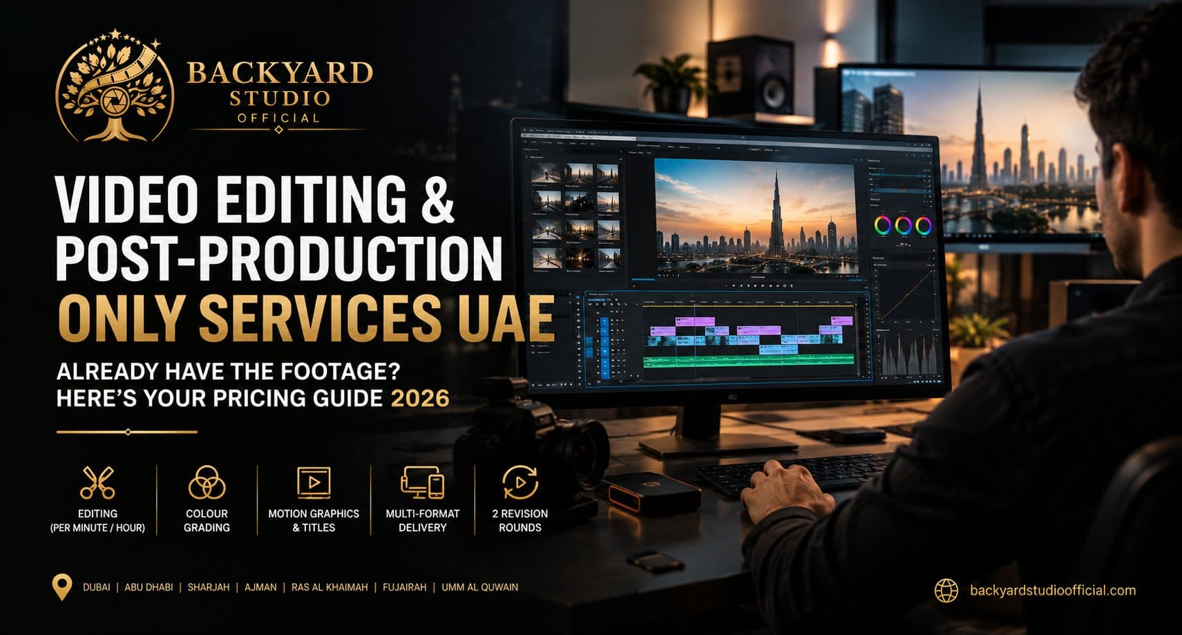 Video Editing & Post-Production Only Services UAE — Already Have the Footage? Pricing Guide 2026